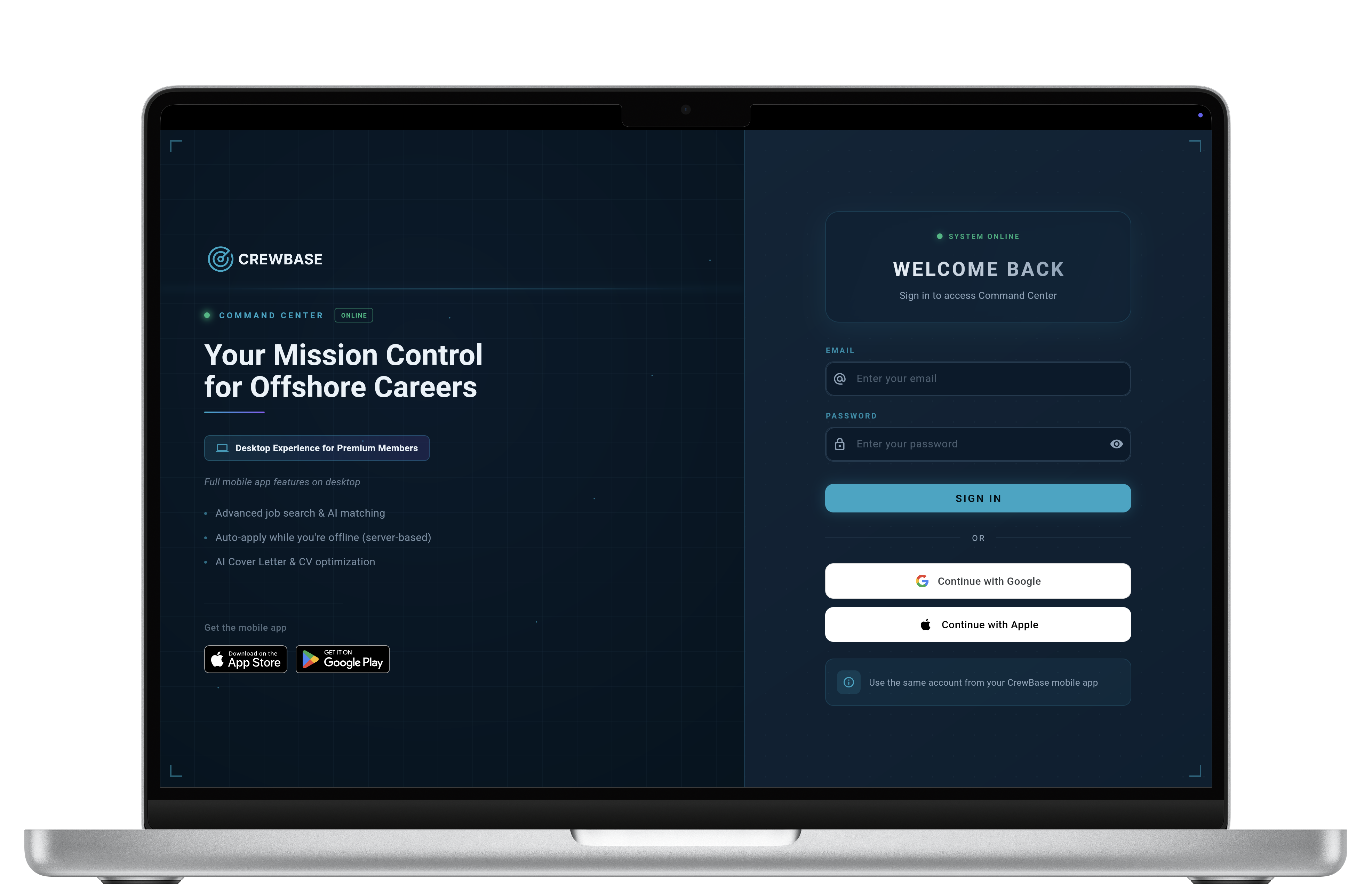 CrewBase Desktop Command Center
